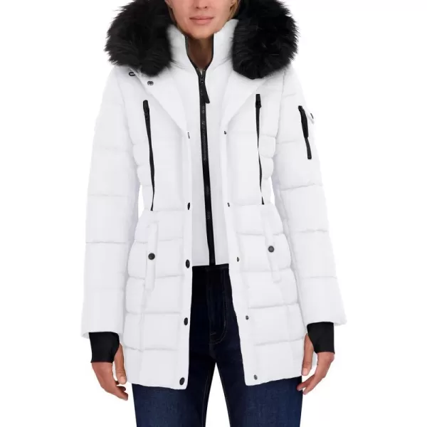 Nautica Womens 34 Heavyweight Mist Puffer JacketWinter White