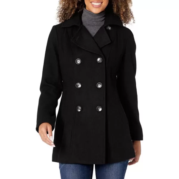 Nautica Womens 34 Hooded Peacoat OuterwearCharcoal