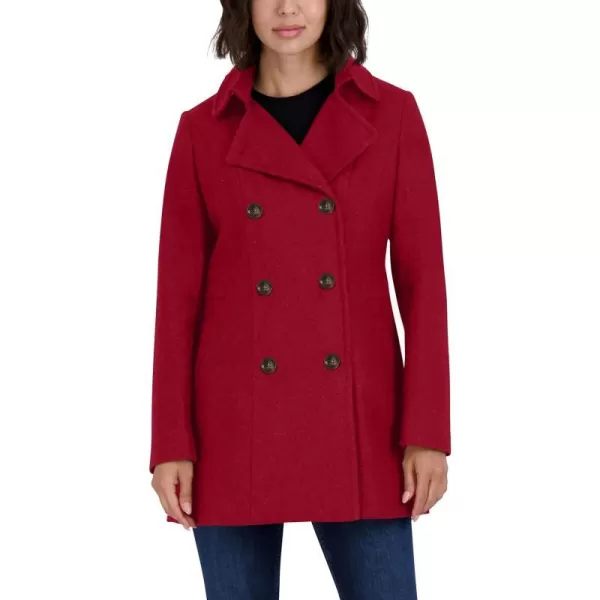 Nautica Womens 34 Hooded Peacoat OuterwearDeep Nautica Red