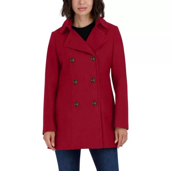 Nautica Womens 34 Hooded Peacoat OuterwearNautica Red