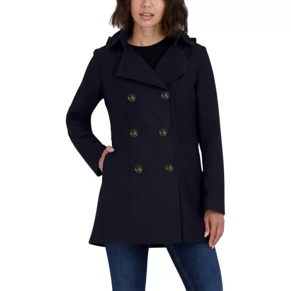 Nautica Womens 34 Hooded Peacoat OuterwearNavy Seas