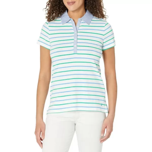 Nautica Womens 5Button PoloSpinner Green