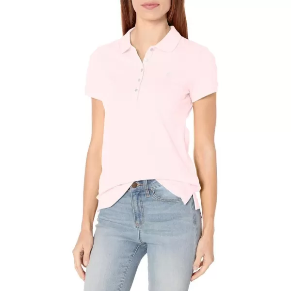 Nautica Womens 5Button Short Sleeve Cotton Polo ShirtCradle Pink