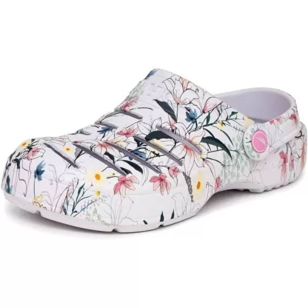 Nautica Womens Clogs  Athletic Sports Sandal  Water Shoes SlipOn with Adjustable Back Strap  Beach Sports Shoe  River EdgeLily Print