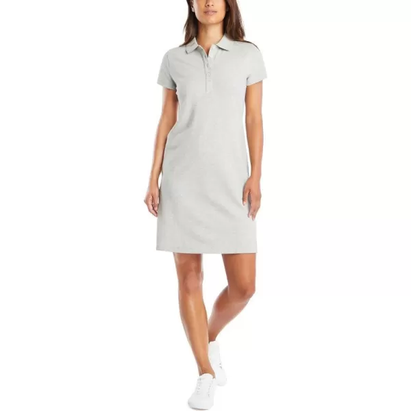 Nautica Womens Easy Classic Short Sleeve Stretch Cotton Polo DressGrey Heather