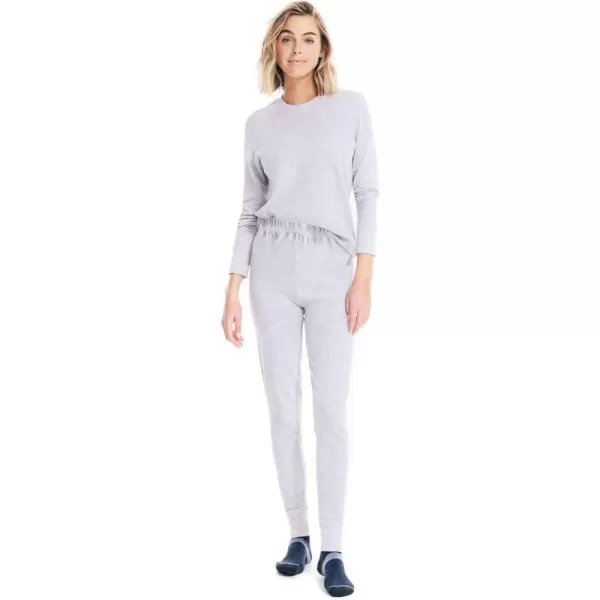 Nautica Womens Long Sleeve Long Johns Base Layer Waffle Thermal Underwear SetTrue Grey