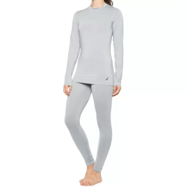 Nautica Womens Long Sleeve Long Johns Thermal Underwear Base Layer SetGrey