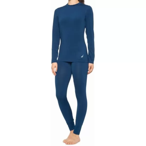 Nautica Womens Long Sleeve Long Johns Thermal Underwear Base Layer SetNavy