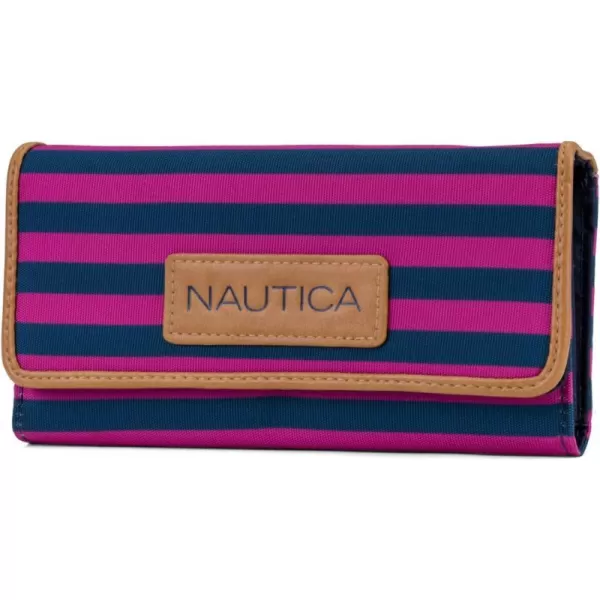 Nautica Womens Perfect CarryAll Money Manager Oraganizer with RFID Blocking WalletRose Violet