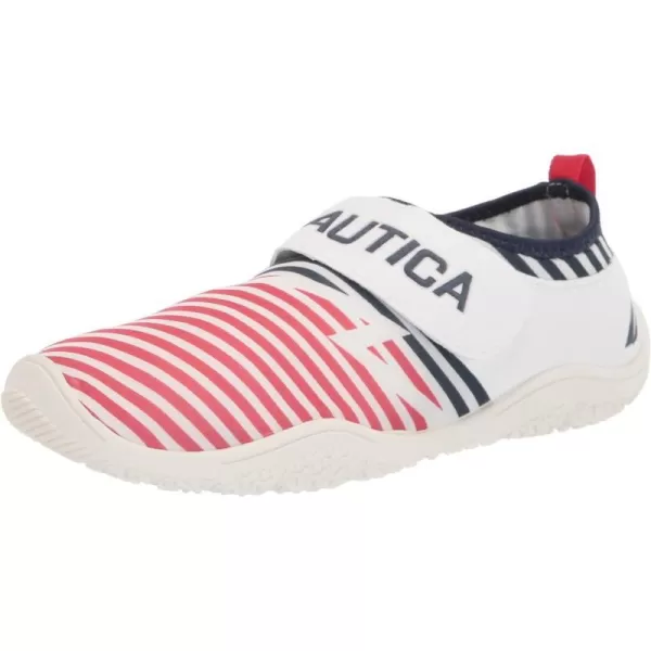 Nautica Womens Rawan Athletic Water Shoes Barefoot Beach Sports Summer ShoeArlenered White and Blue