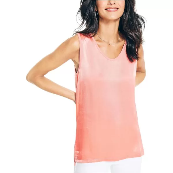 Nautica Womens Satin Tank TopPale Coral