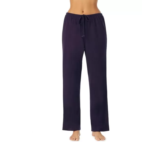 Nautica Womens Sleepwear Cotton Jersey Knit Pajama Sleep Pants Regular and Plus SizeEggplant