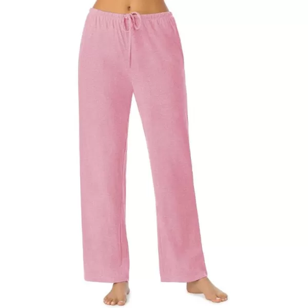 Nautica Womens Sleepwear Cotton Jersey Knit Pajama Sleep Pants Regular and Plus SizeHeather Pink