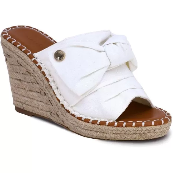 Nautica Womens SlipOn Espadrille Wedge Sandals with Knotty Bow  Summer StyleWhite