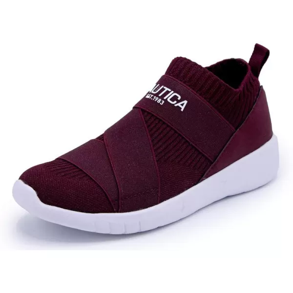 Nautica Womens SlipOn Sneakers  Comfortable Running Shoes Stylish amp Easy to Wear  Perfect for Everyday WearBurgundy