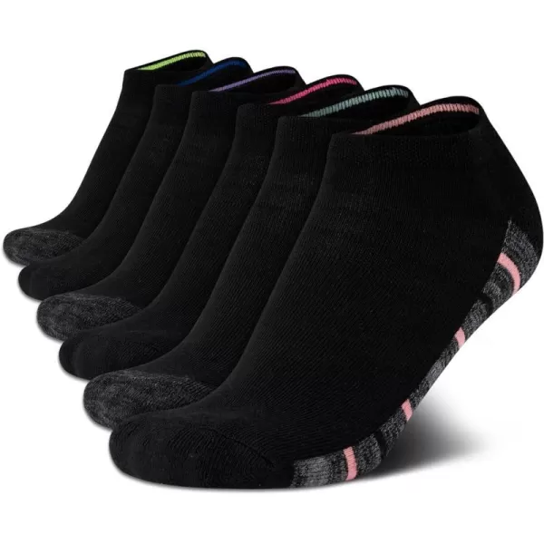 Nautica Womens Socks  Athletic Cushion Low Cut Socks 6 PackBlack