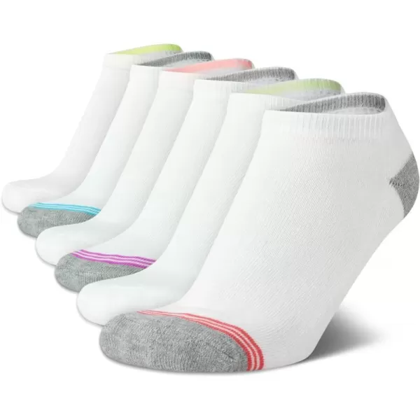 Nautica Womens Socks  Athletic Cushion Low Cut Socks 6 PackWhite