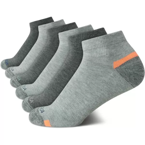 Nautica Womens Socks  Athletic Cushion Quarter Cut Socks 6 PackCharcoal Grey