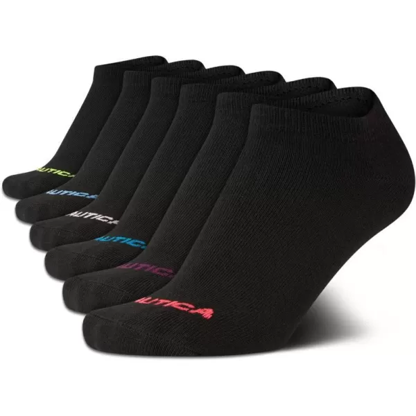 Nautica Womens Socks  Lightweight Athletic Low Cut Socks 6 PackBlack