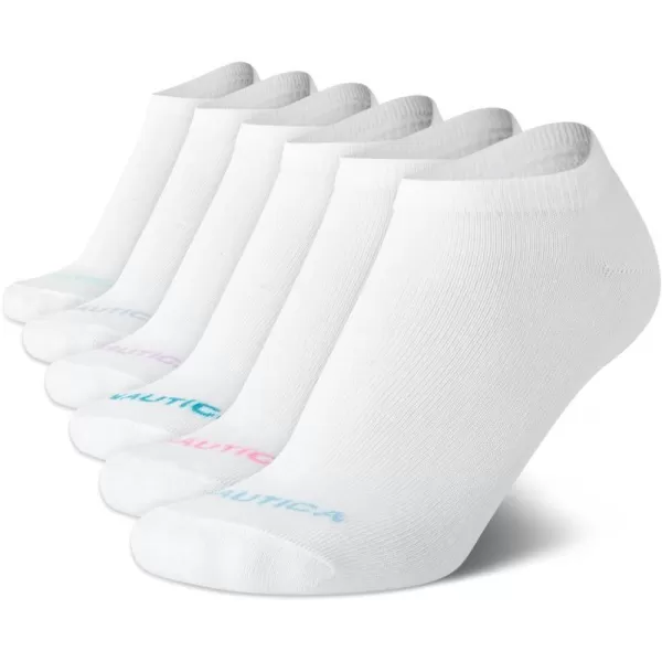 Nautica Womens Socks  Lightweight Athletic Low Cut Socks 6 PackWhite