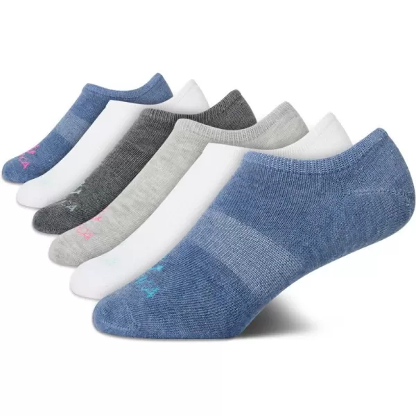 Nautica Womens Socks  No Show Cuff Liners 6 PackDenim Assorted