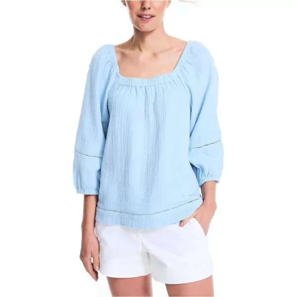 Nautica Womens SquareNeck TopCrystal Bay Blue