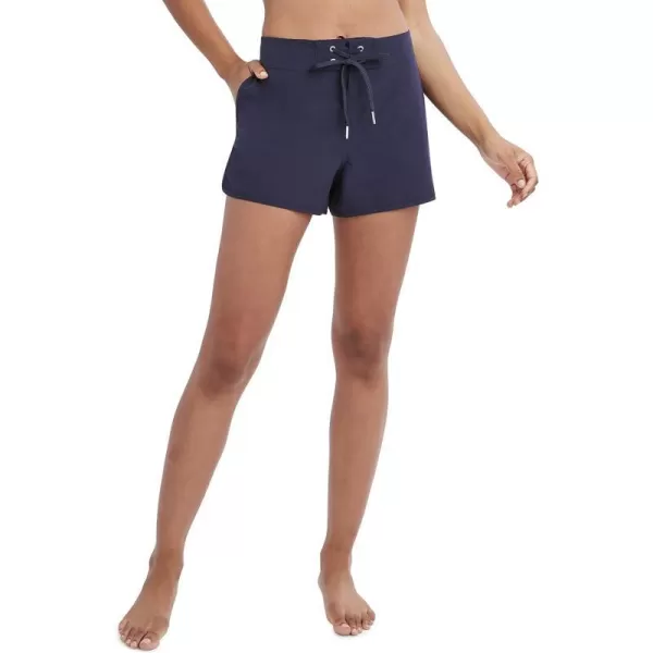 Nautica Womens Standard Solid 3 Core Stretch Boardshort with Adjustable Waistband CordVintage Navy