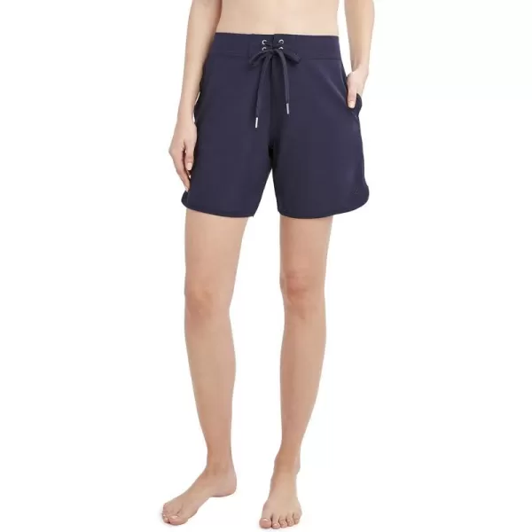 Nautica Womens Standard Solid 7 Core Stretch Quick Dry Board ShortDeep Sea