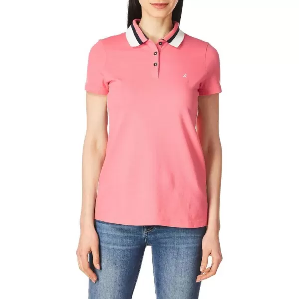 Nautica Womens Stretch Cotton Polo ShirtCamellia Rose