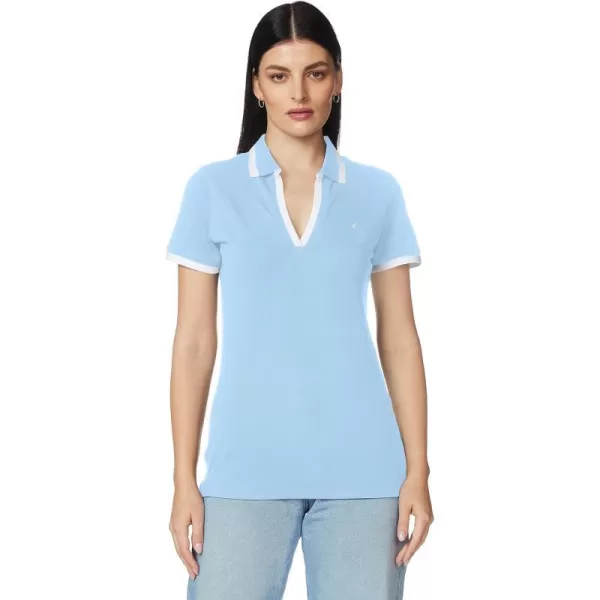 Nautica Womens Stretch Cotton Polo ShirtDella Robbia Blue