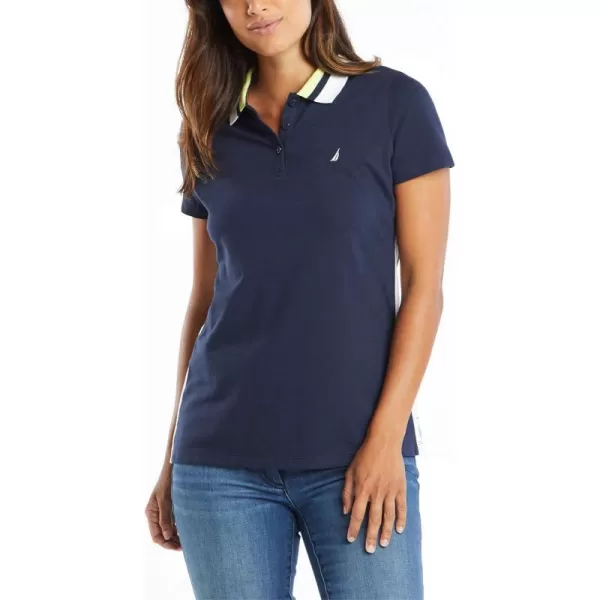 Nautica Womens Stretch Cotton Polo ShirtNavy Seas