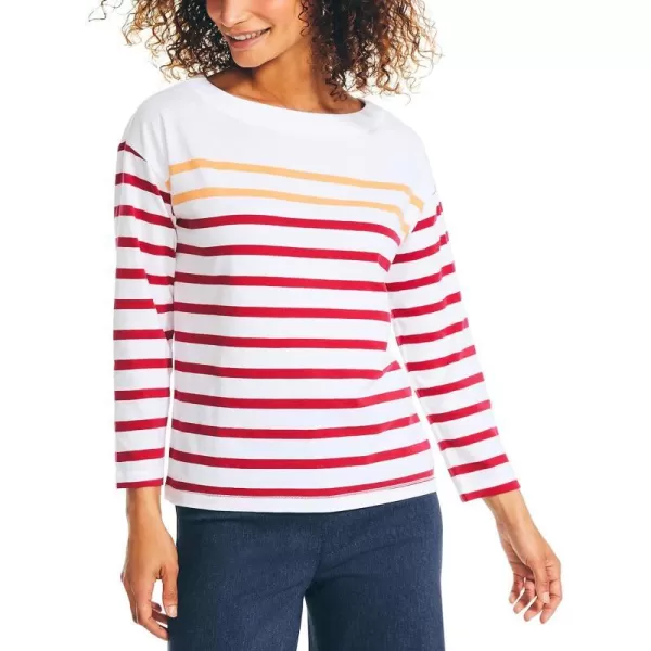 Nautica Womens Striped TopBerry Rose