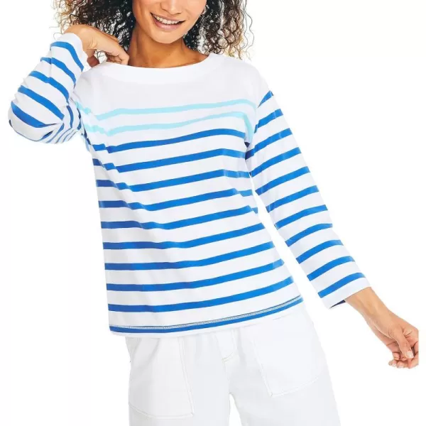 Nautica Womens Striped TopStrong Blue