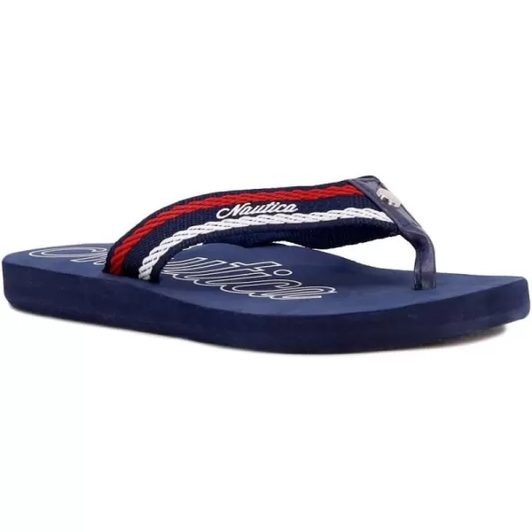 Nautica Womens Thong Strap Sandal FlipFlop Boat SlideNavy Logodune