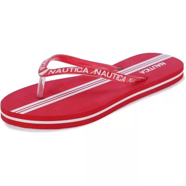 Nautica Womens Thong Strap Sandal FlipFlop Boat SlideRed Repeathatcher