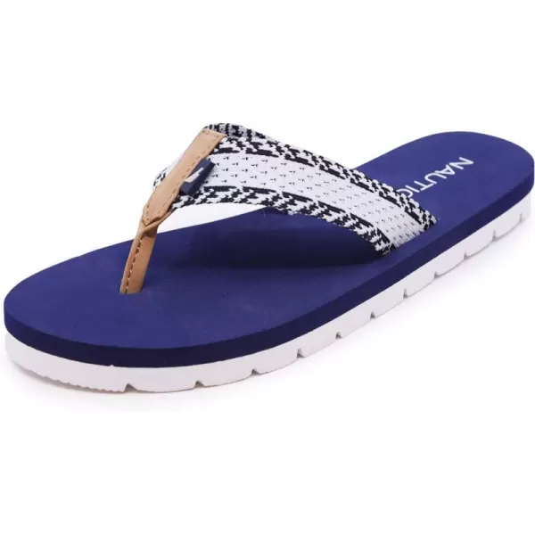 Nautica Womens Thong Strap Sandal FlipFlop Boat SlideWolfienavyWhite