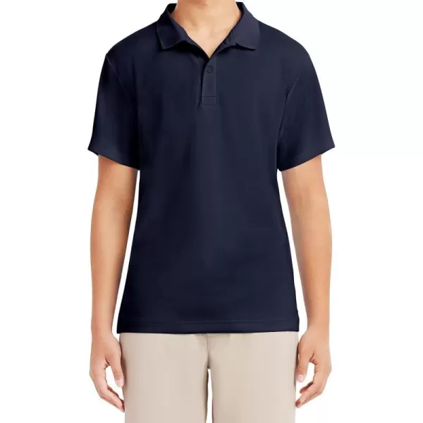 Nautica Young Mens Uniform Short Sleeve Performance PoloNavy