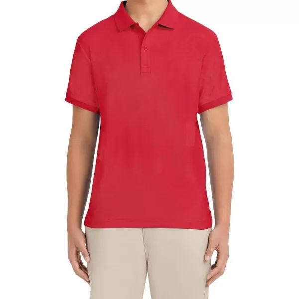 Nautica Young Mens Uniform Short Sleeve Stretch Pique PoloRed