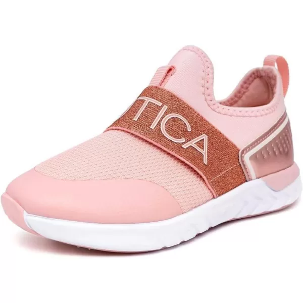 Nautica Youth Girls SlipOn Athletic Sneakers  Stylish Running and Tennis Shoes for Little and Big KidsAlois Sagarose Gold