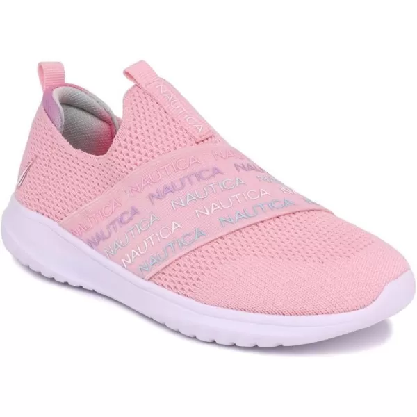 Nautica Youth Girls SlipOn Athletic Sneakers  Stylish Running and Tennis Shoes for Little and Big KidsPierce Logoblush