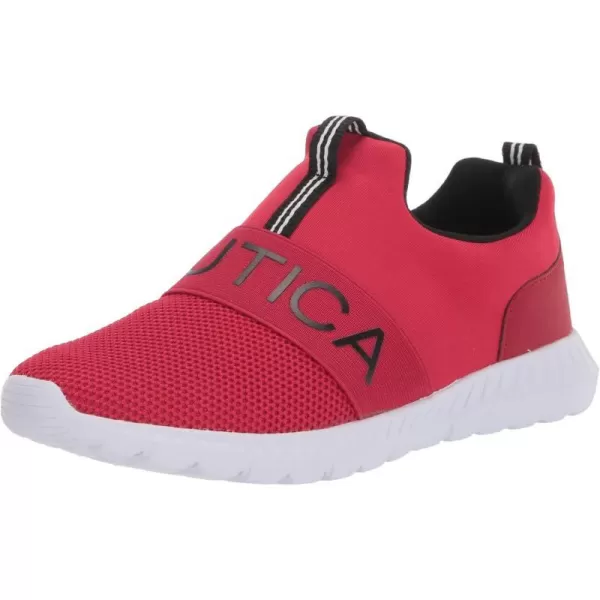 Nautica Youth Girls SlipOn Athletic Sneakers  Stylish Running and Tennis Shoes for Little and Big KidsRed Solid