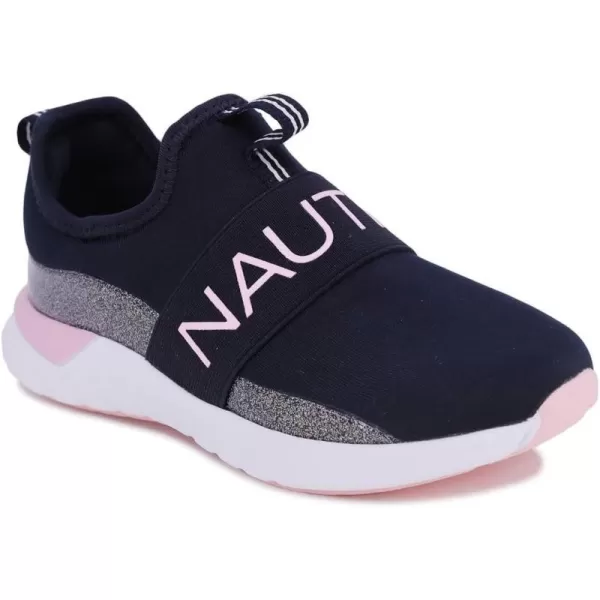 Nautica Youth Girls SlipOn Athletic Sneakers  Stylish Running and Tennis Shoes for Little and Big KidsTuvanavy Iridescent Pink