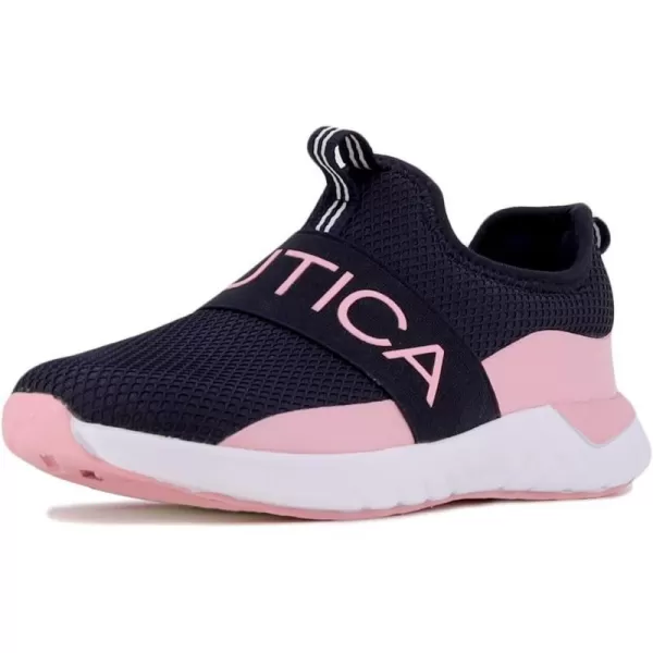 Nautica Youth Girls SlipOn Athletic Sneakers  Stylish Running and Tennis Shoes for Little and Big KidsTuvanavy Peony Pink