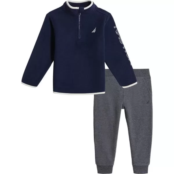 Nautica babyboys 2 Pieces Jogger SetNavy BlazerDove CreamHeather