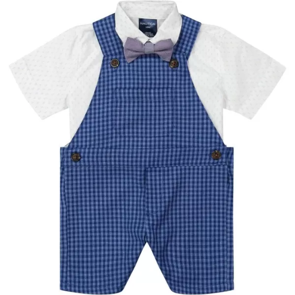 Nautica babyboys 3piece Shortall Bodysuit and Bow Tie SetTanzanite