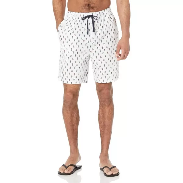 Nautica mens Jclass Print Sleep ShortBright White