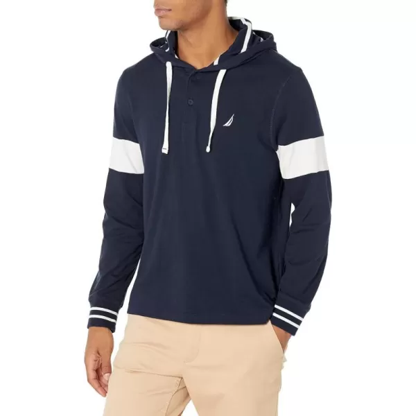 Nautica mens Nautica Sustainably Crafted Rugby Hoodie Navy Small USNautica mens Nautica Sustainably Crafted Rugby Hoodie Navy Small US