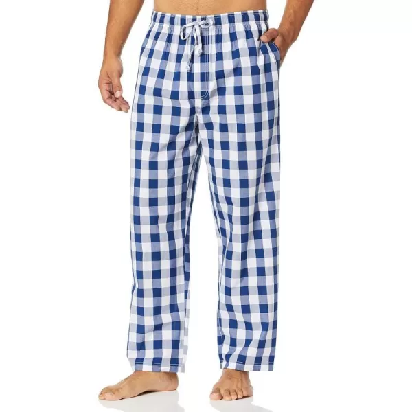 Nautica mens Soft Woven 100 Cotton Elastic Waistband Sleep Pajama PantBlue Depths