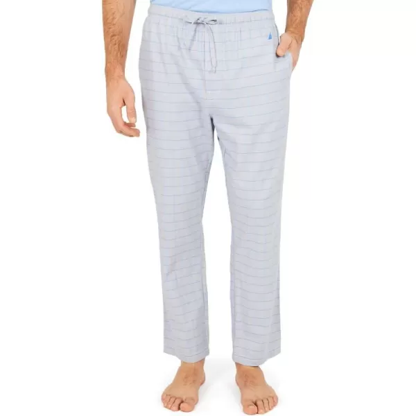 Nautica mens Soft Woven 100 Cotton Elastic Waistband Sleep Pajama PantGrey