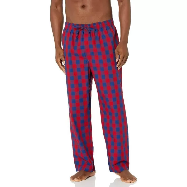 Nautica mens Soft Woven 100 Cotton Elastic Waistband Sleep Pajama PantNautica Red